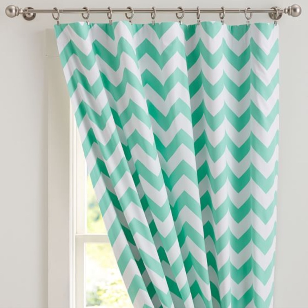 (4) Pottery Barn Teen Chevron Blackout Curtain Panels
